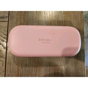 Kate Spade New York Pink & Green Eyeglass Case  Gold Trim designer luxury summer